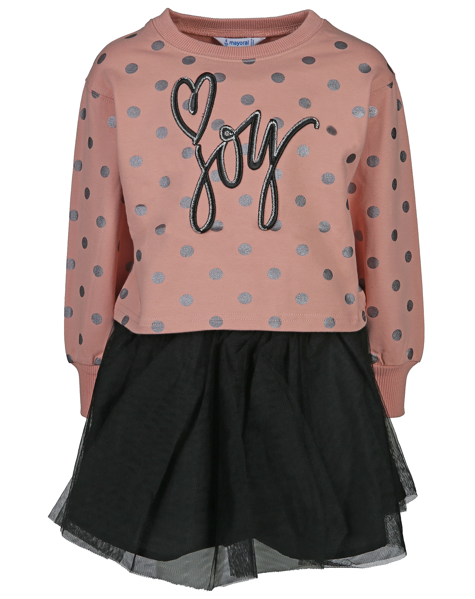 Tüllrock JOY 2-teilig in schwarz/rose