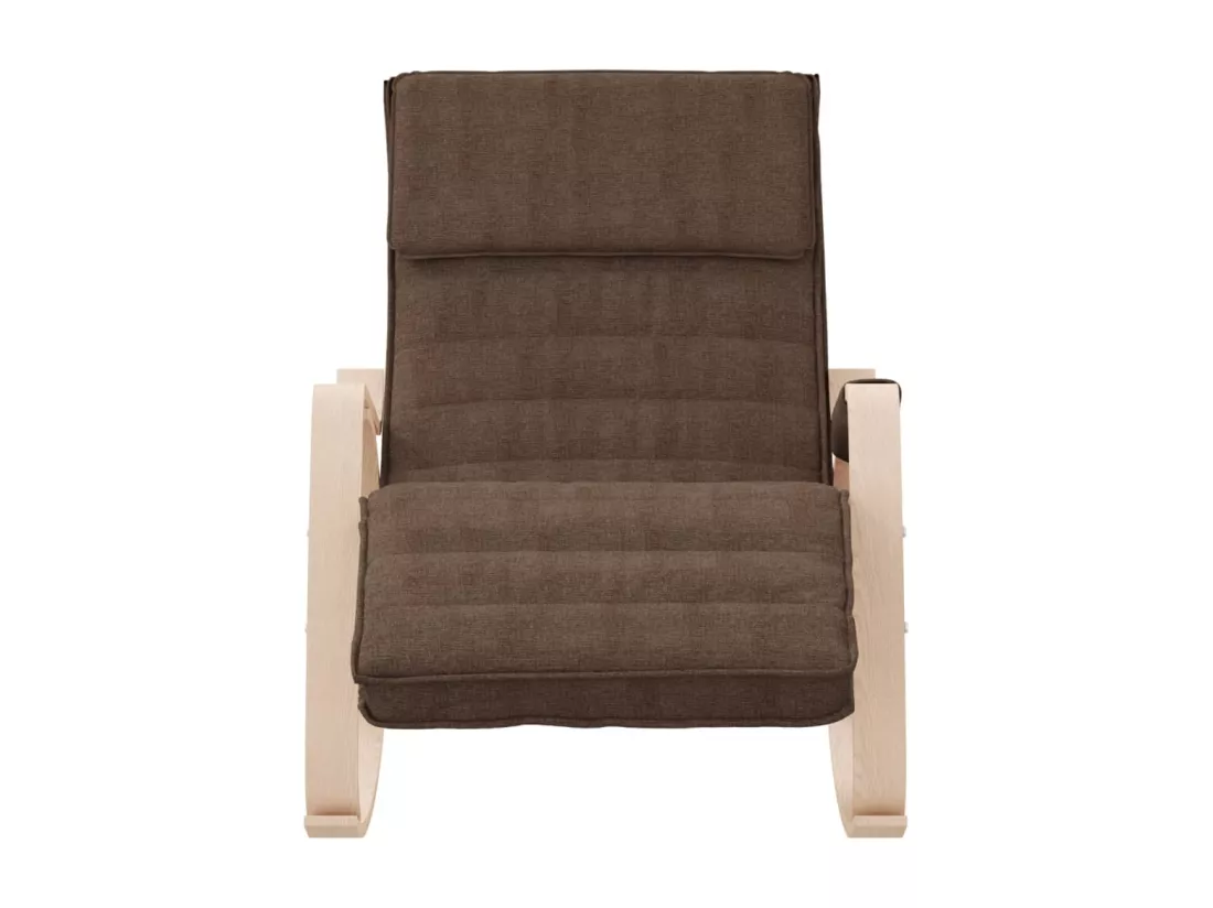 Chaise à bascule Marron foncé Tissu