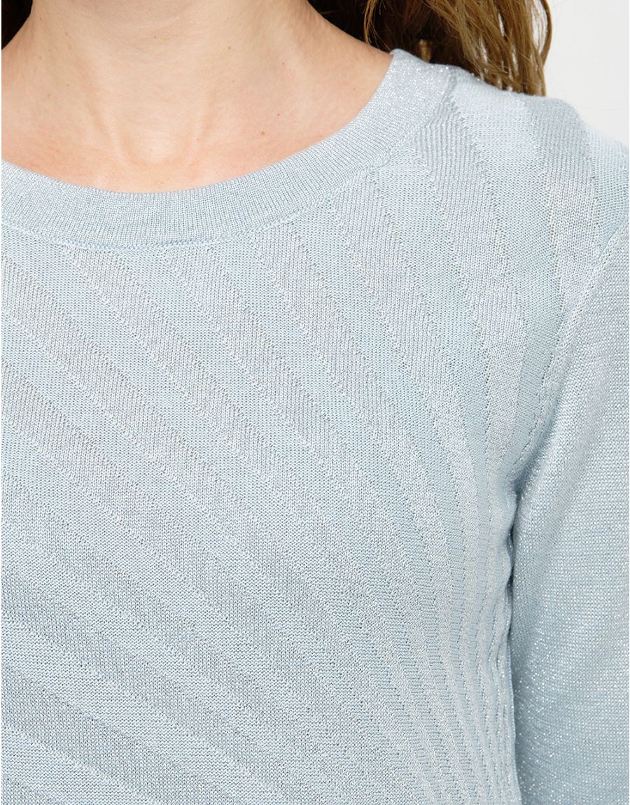 Pull bleu irisé chic