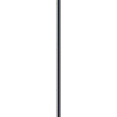 Bas de porte de garage lèvre à visser Plasto noir 250cm