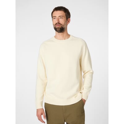 Herrenpullover Baumwolle, Offwhite