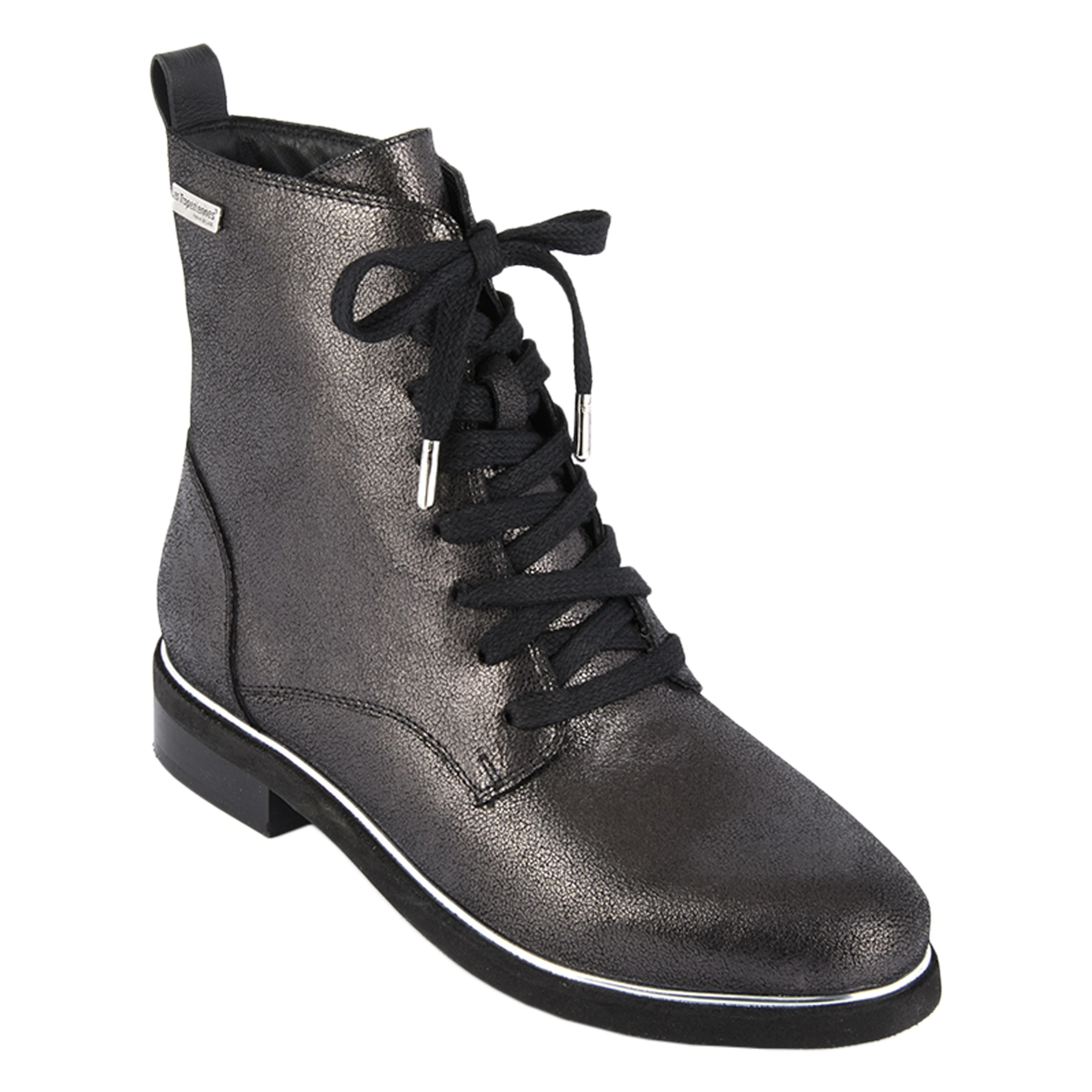 Bottines en cuir Mathilde | Argent