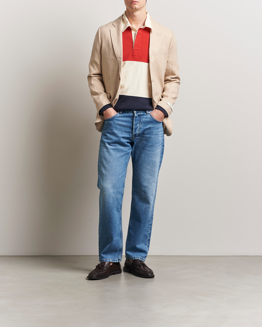 GANT Slim Fit Garment Dyed Linen Blazer Dry Sand