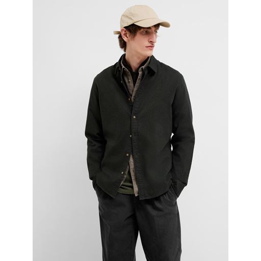 Selected Homme Slimowen-Flannel Skjorte, Morel, XL