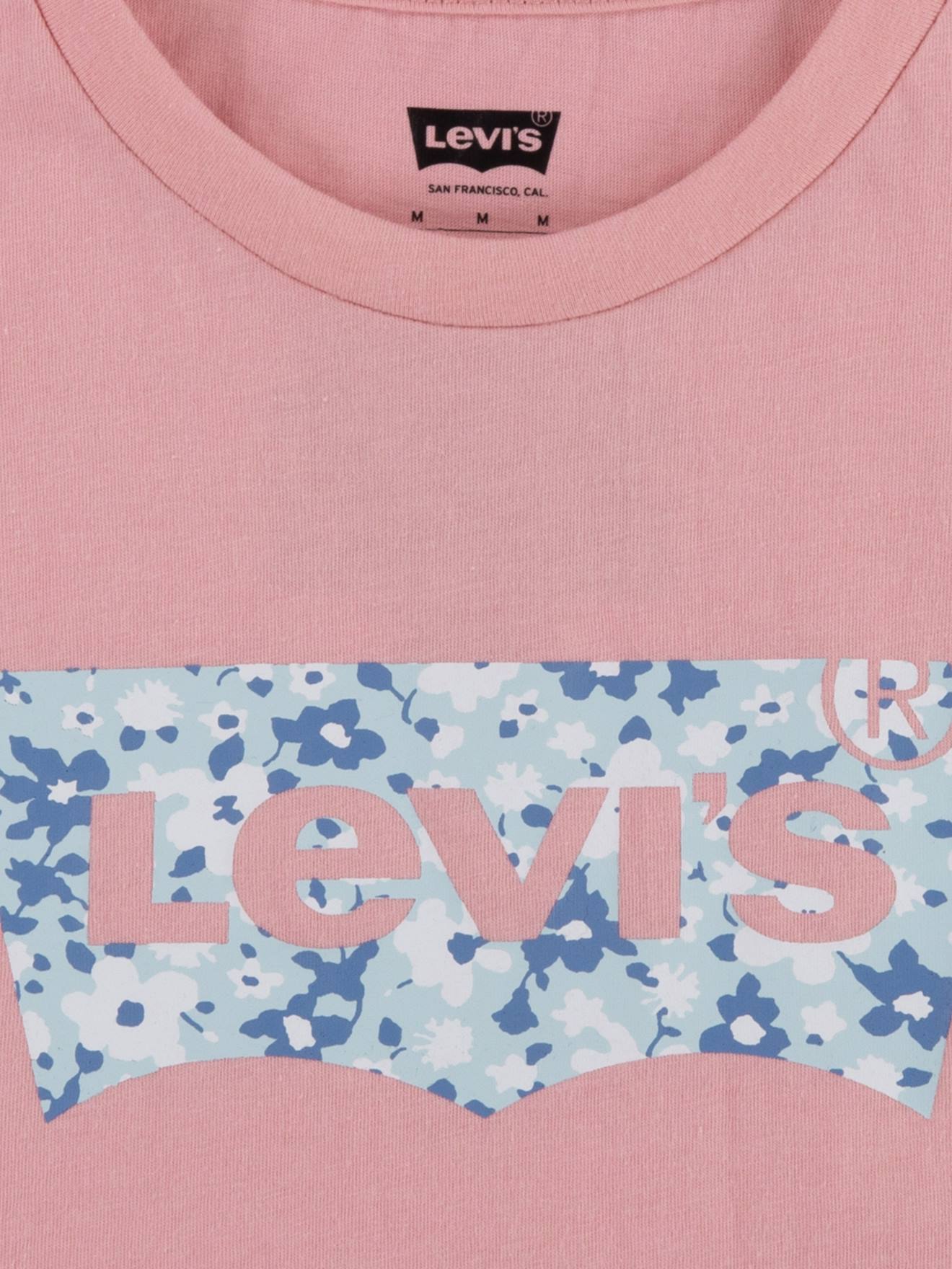 Camiseta Levi's® LVG Daisy SS para meninas, rosa