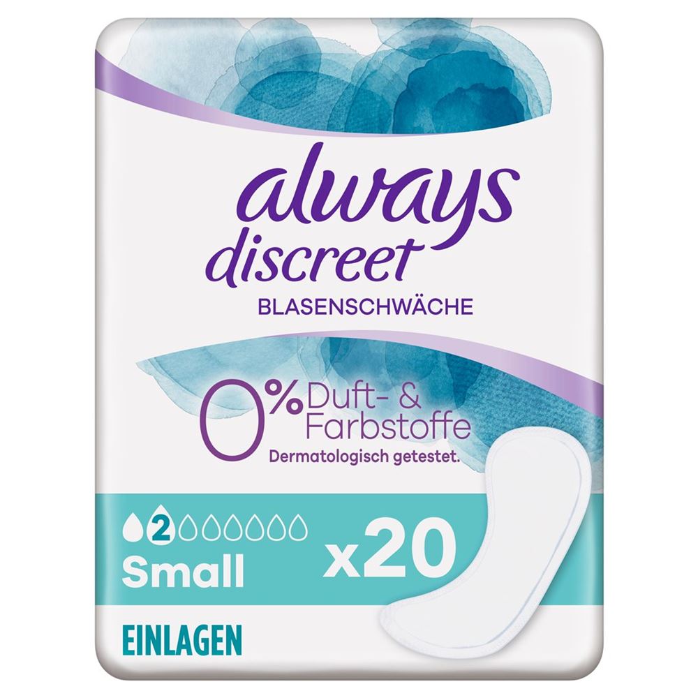 Always Discreet Inkontinenz<br>20 Stück, Beutel, Small 0%