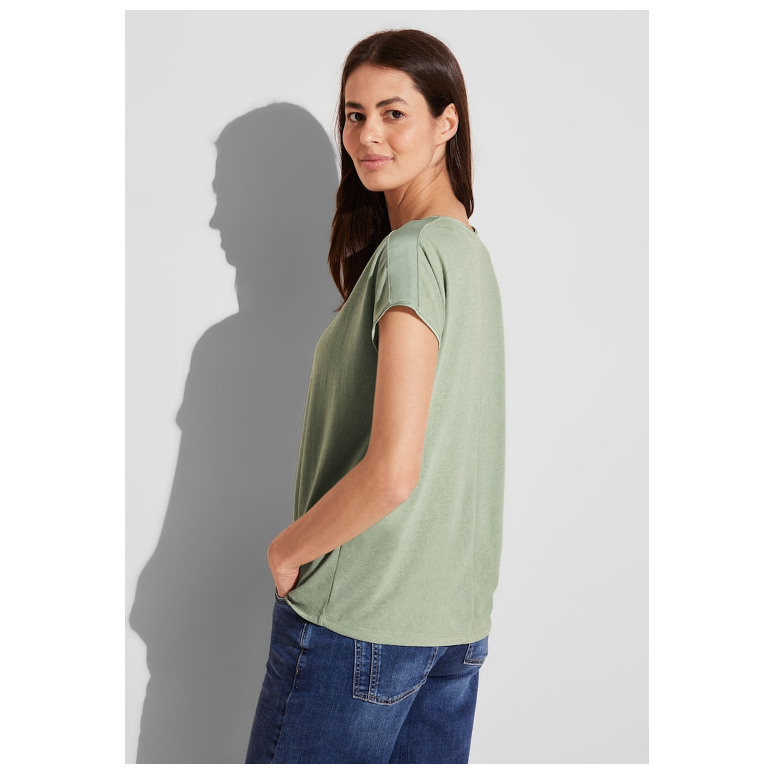 Street One LTD QR linen look shirt w.wove