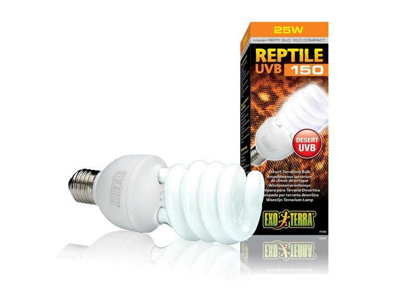 Exo Terra Terrarienlampe Reptile UVB150 E27, 25W, 19.3 cm Wüsten Terrarienlampe