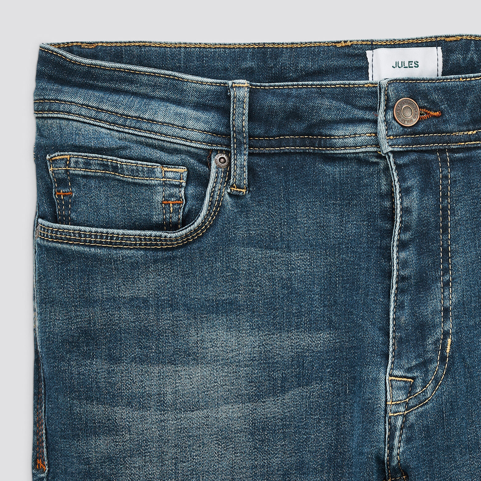 Jean skinny 3 longueurs en polyester recyclé Bleu