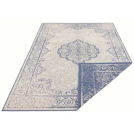 Dubbelzijdig vloerkleed Triomphe - Blauw / Crème