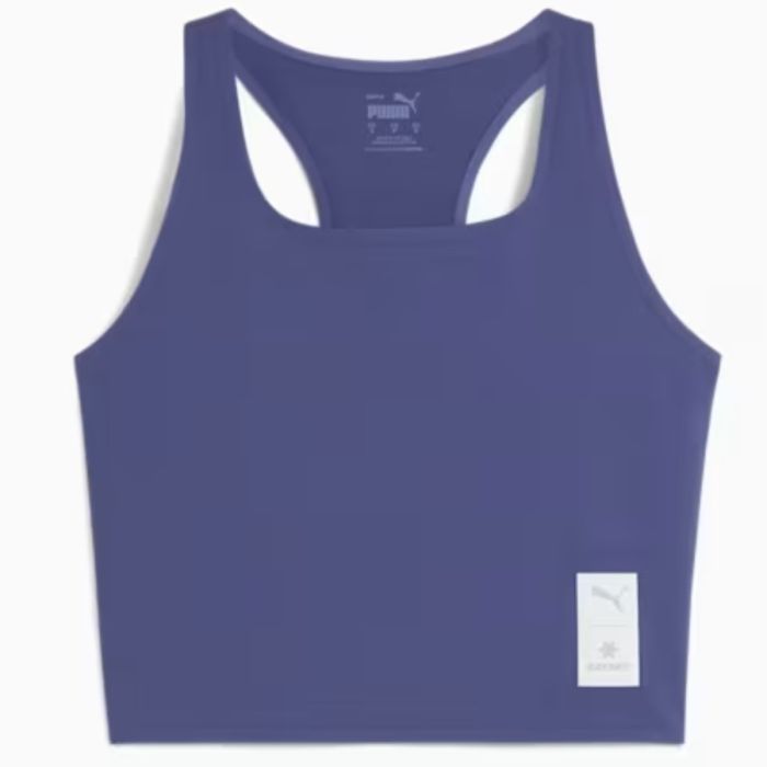 Puma Dame Singletter Run Crop Saysky Blå