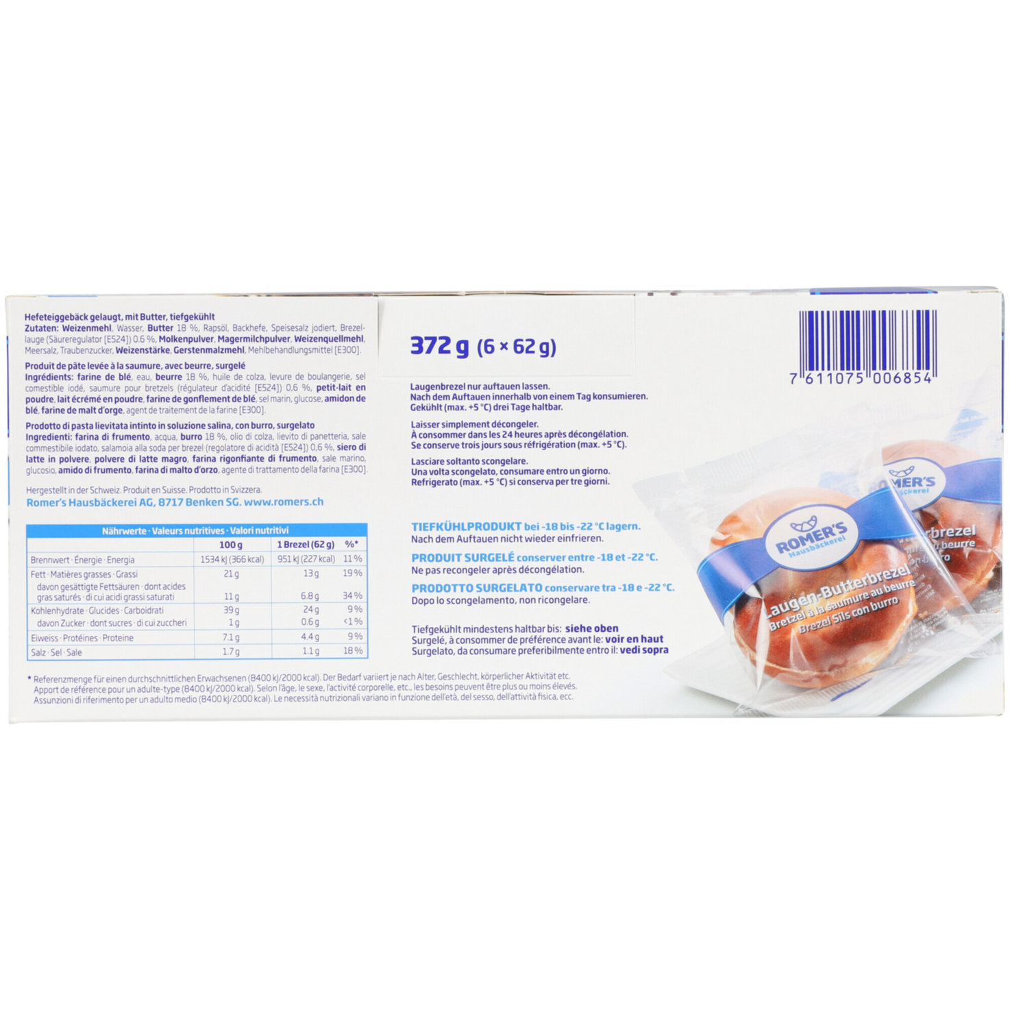 Romers Butterbrezel 6x62g