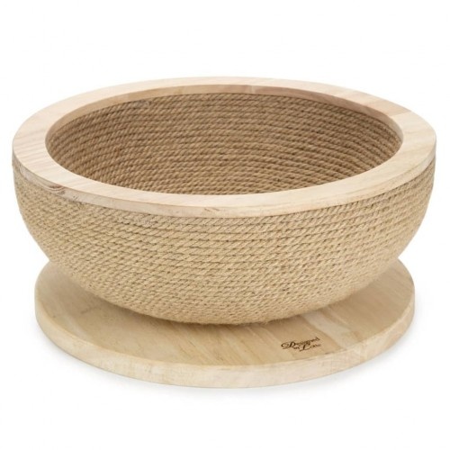 Cesta arranhadora para gato marrom