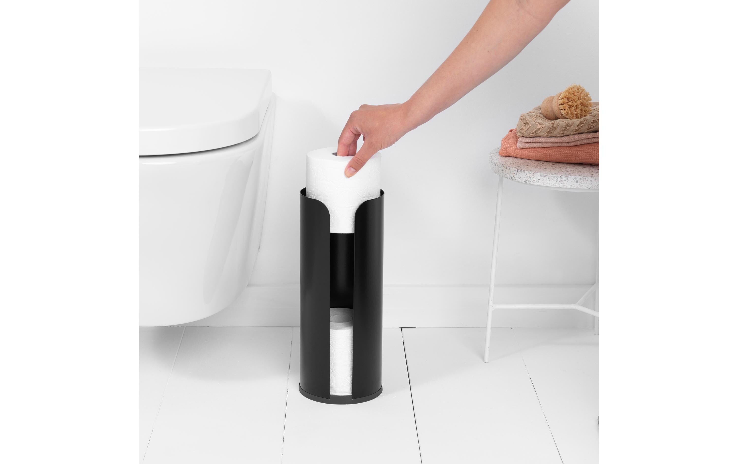 Toilettenpapierhalter ReNew für 3 Rollen, Schwarz mattWC-Rollenhalter