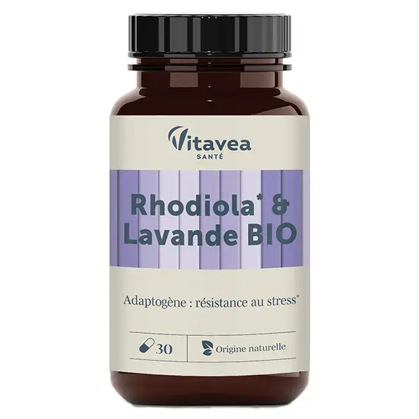 Vitavea Essentials para o Estresse Emocional - Rhodiola e Lavanda - 20 cápsulas