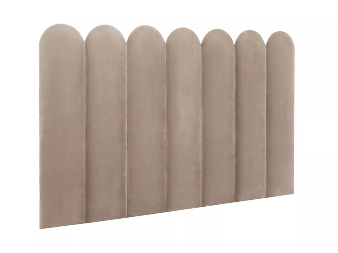 Panneaux muraux tête de lit - 210 cm - Velours - Beige - JAPI de Pascal Morabito