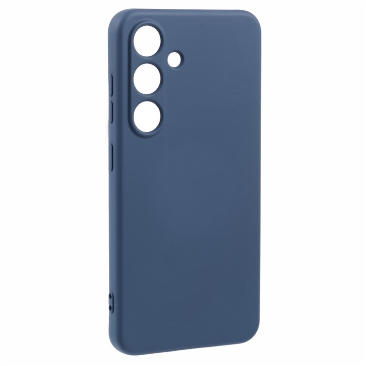 Samsung Galaxy S25 Gummi Case Hülle mit Kameraschutz - Dunkelblau (Matt)