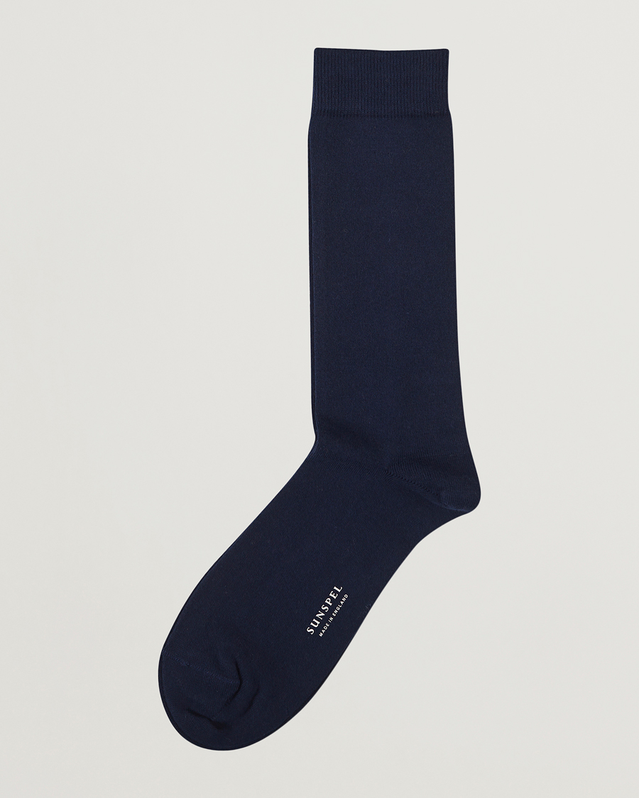 Sunspel Cotton Blend Socks Navy