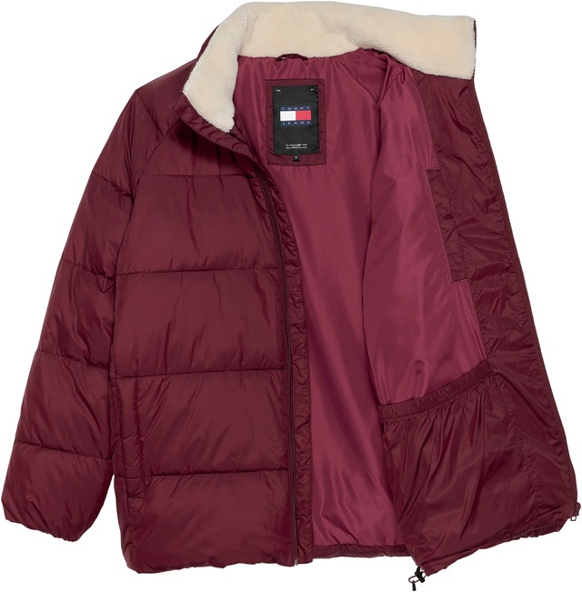 Tommy Jeans Steppjacke »TJM POLY PUFFER EXT« ohne Kapuze Winterjacke mit Stehkragen, gefüttertes Teddy, Innentaschen