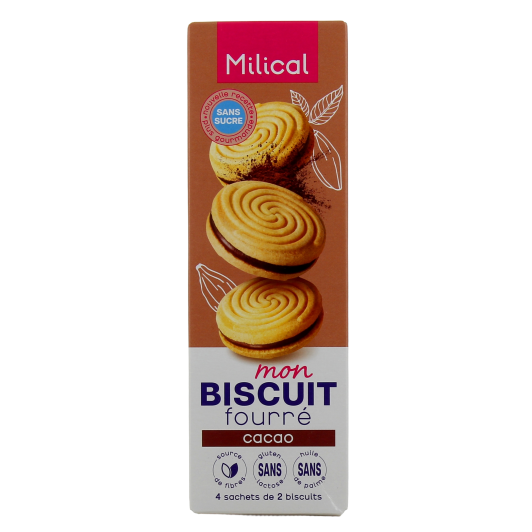 Milical biscuits fourrés diététiques - Teneur réduite en sucres