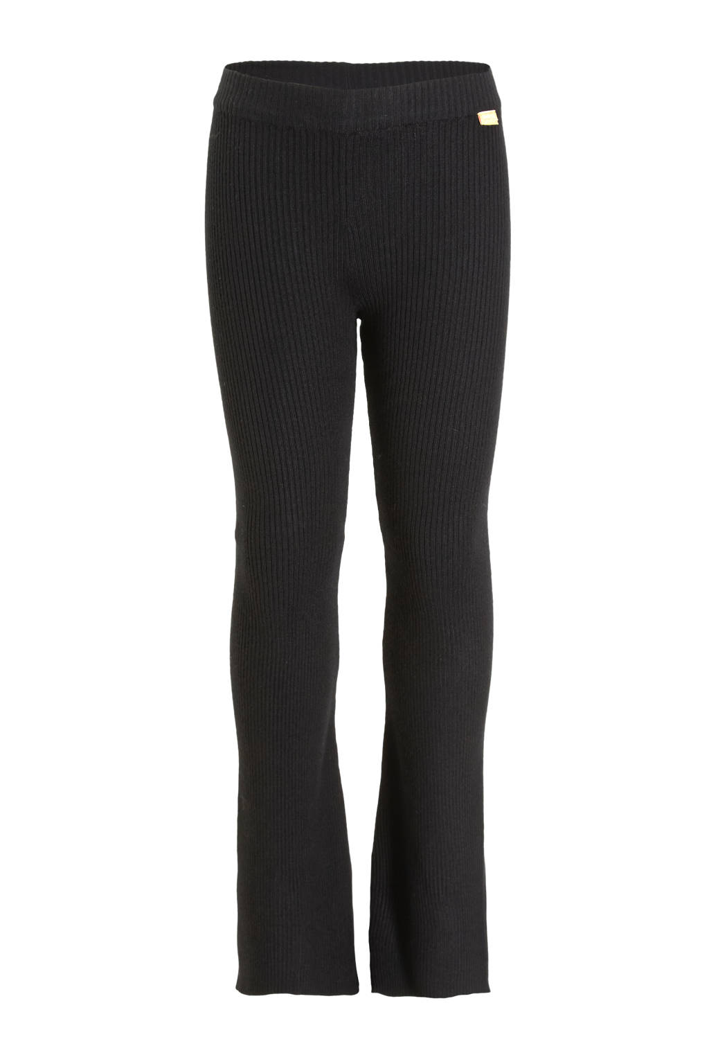 Orange Stars flared broek Roxy rib zwart