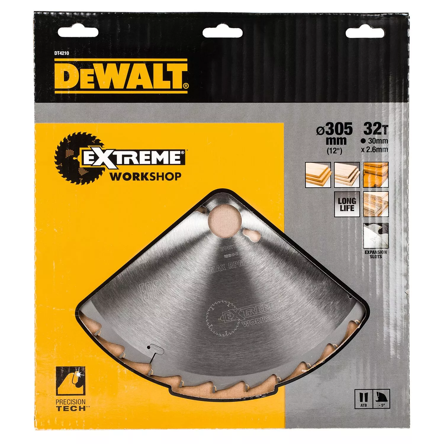 DeWALT DT4210 Extreme Cirkelzaagblad - 305 x 30 x 32T - Hout / Laminaat