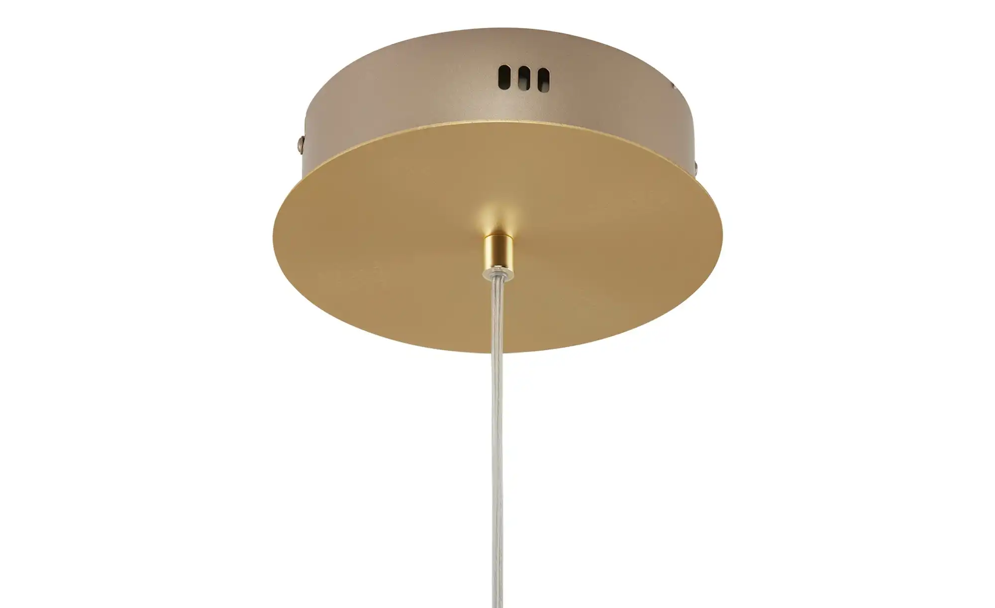 Trio LED-Pendelleuchte messing matt, geschwungen