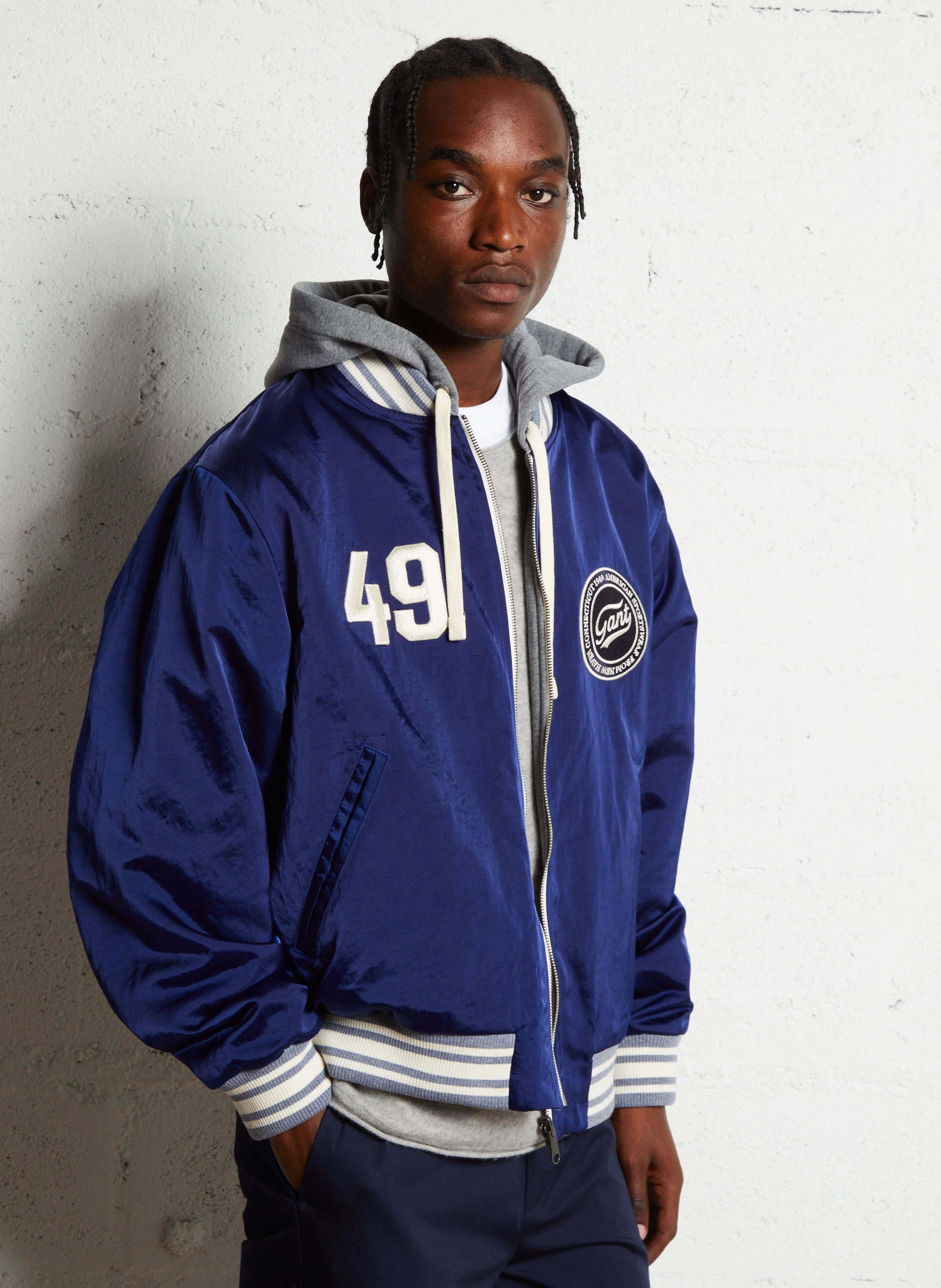 Veste à capuche réversible| Bleu