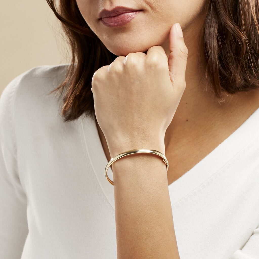 Bracelet Jonc Cynthia Fil Flexible Or Jaune