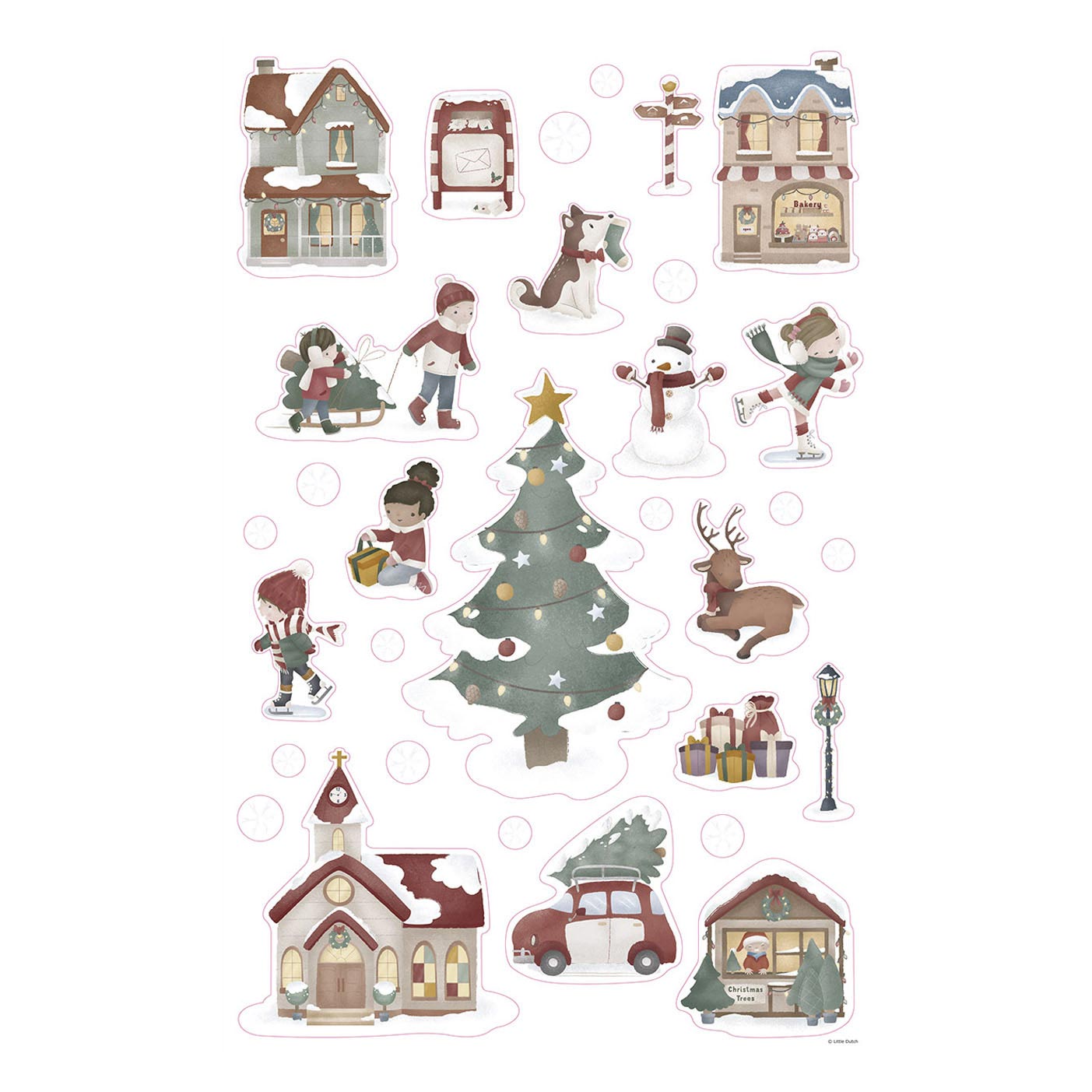 Little Dutch Maxi Raamstickers Kerst