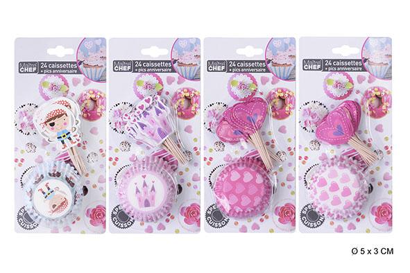 CAISSETTE ET PICS IMPRIMES.D.5X3CM KIDS X24PCS