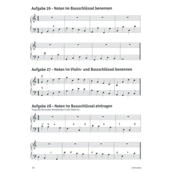 Artist Ahead Musikverlag Mein erstes Notentraining