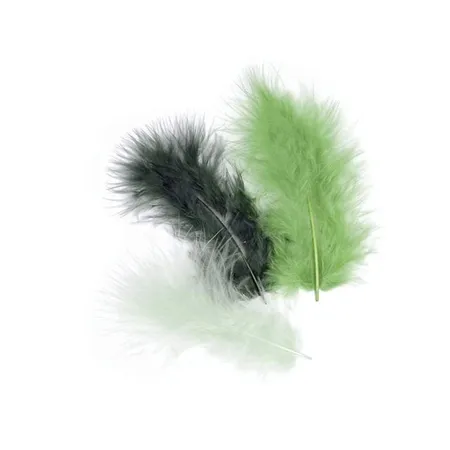 Knorr Prandell Marabufedern Mix dunkelgrün, 10cm, 15 Stück