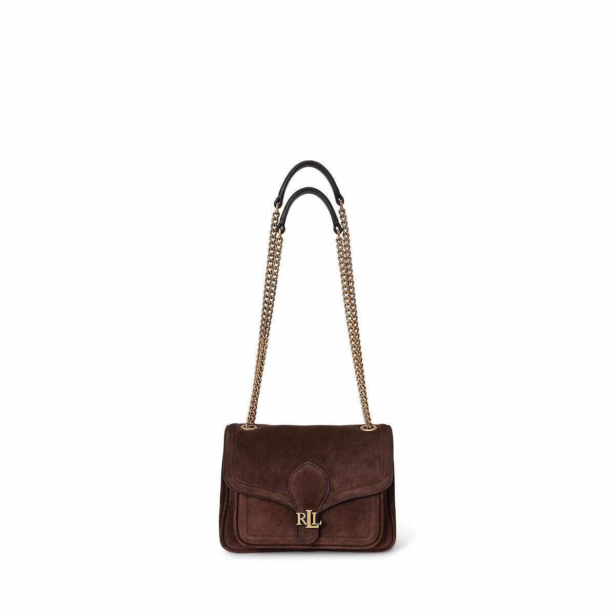LAUREN RALPH LAUREN<br>Bolsa de ombro em camurça, BRADLEY