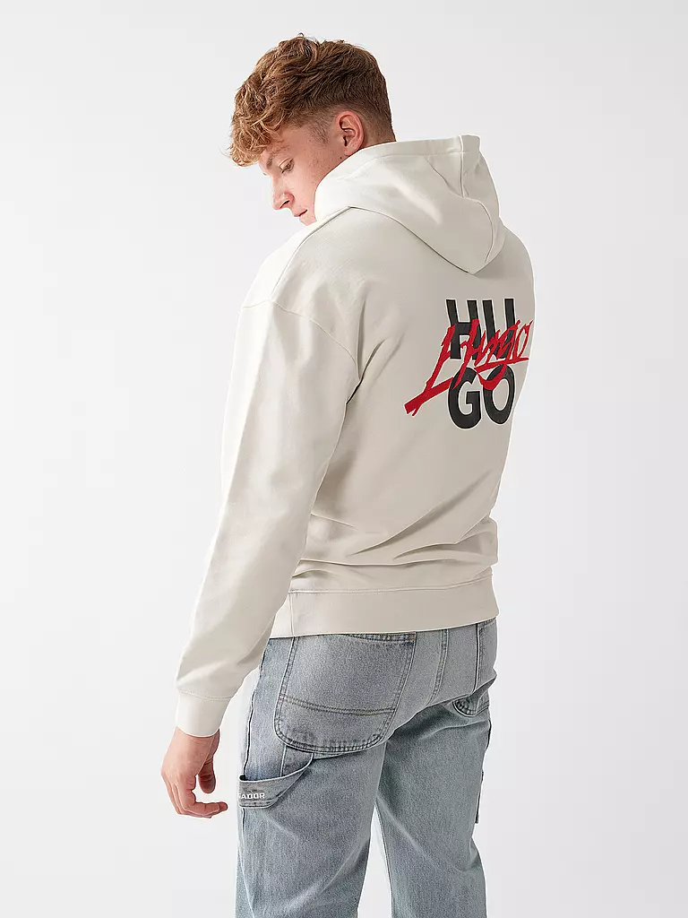 HUGO Kapuzensweater - Hoodie  weiss