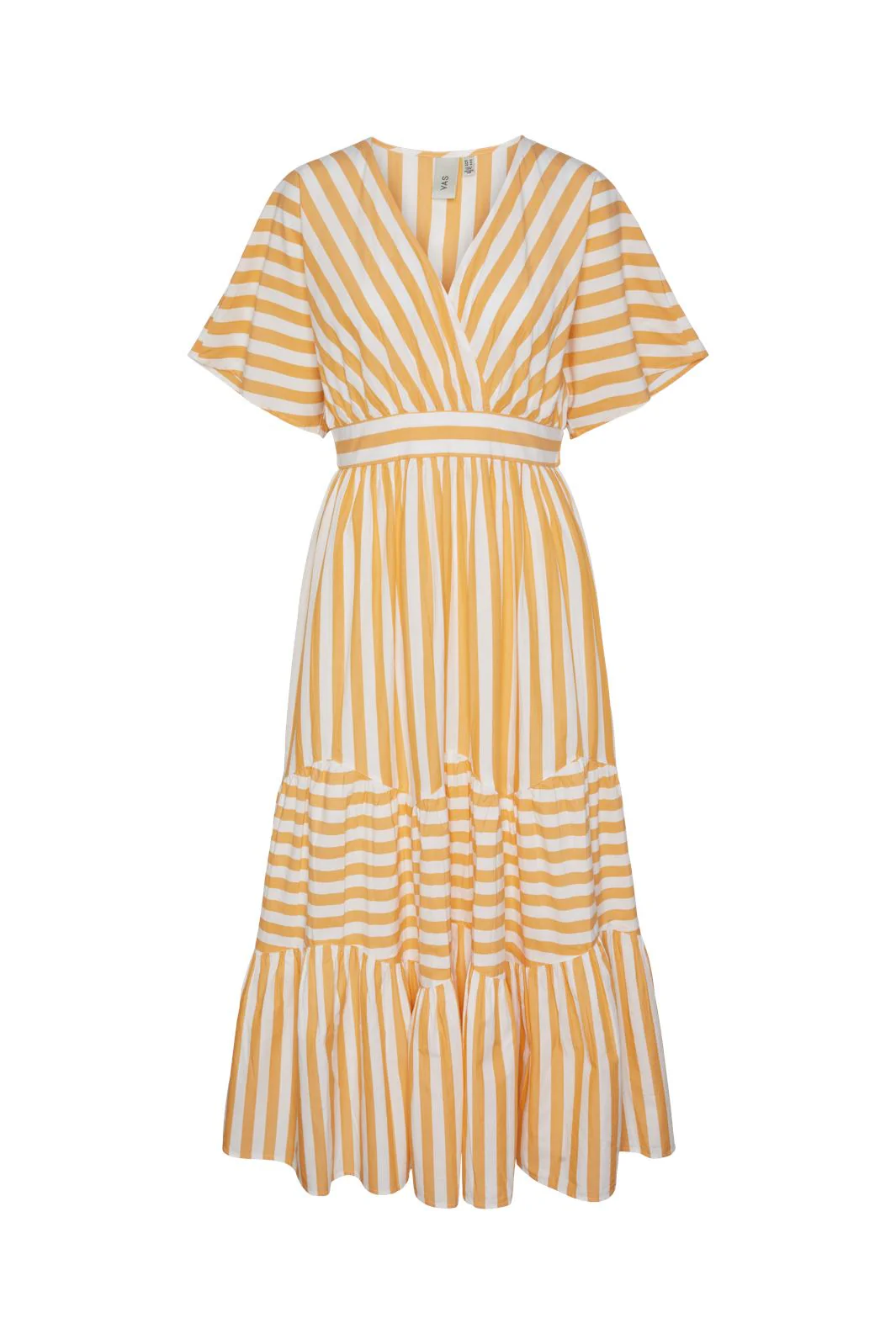 Y.A.S Yasroos Ss Long Dress star white mock orange