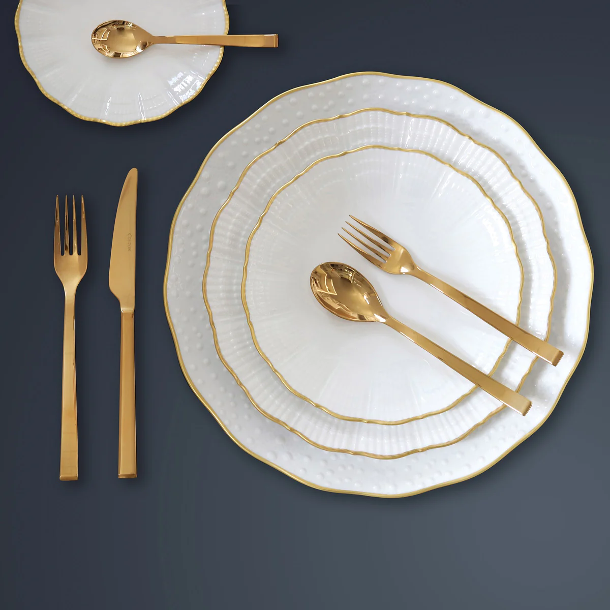 Side Doré - Ménagère 24 pièces en coffret Couzon