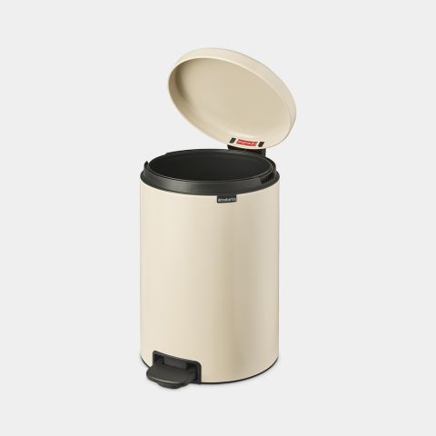 NewIcon Pedaalemmer, 20 liter, kunststof binnenemmer - Soft Beige