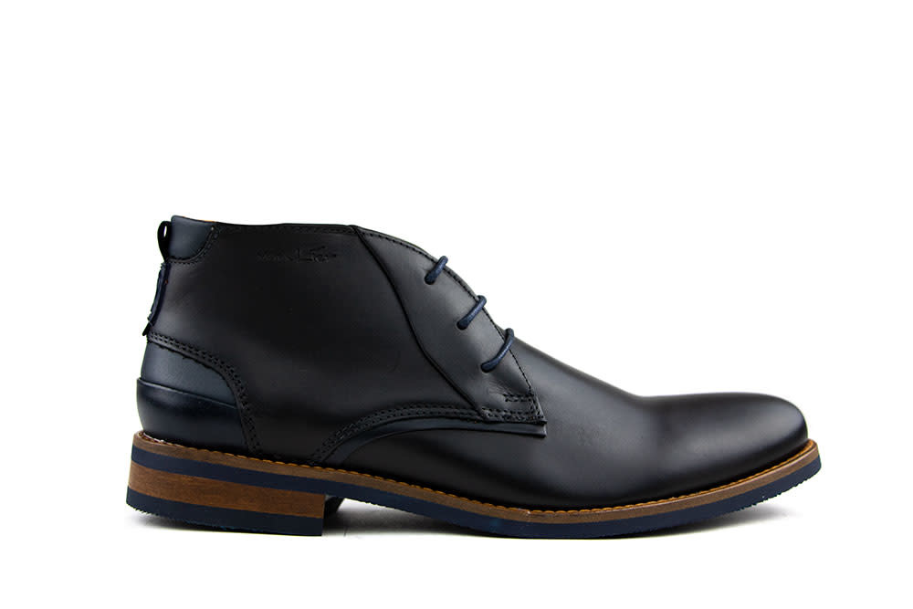 Van Lier Hoge Veterschoenen Zwart