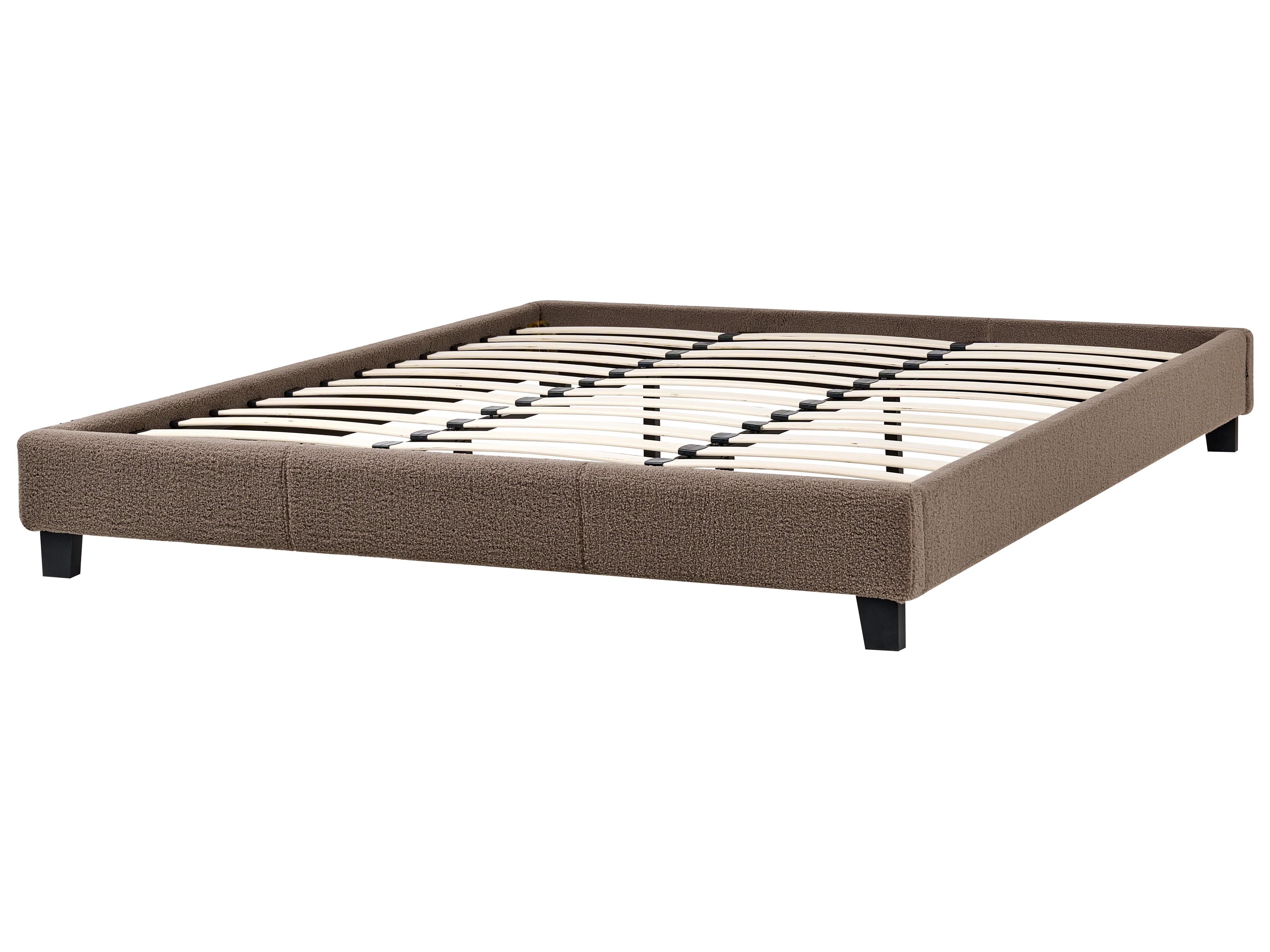 Bed zonder hoofdbord Bouclé ROANNE 180 x 200 cm Taupe