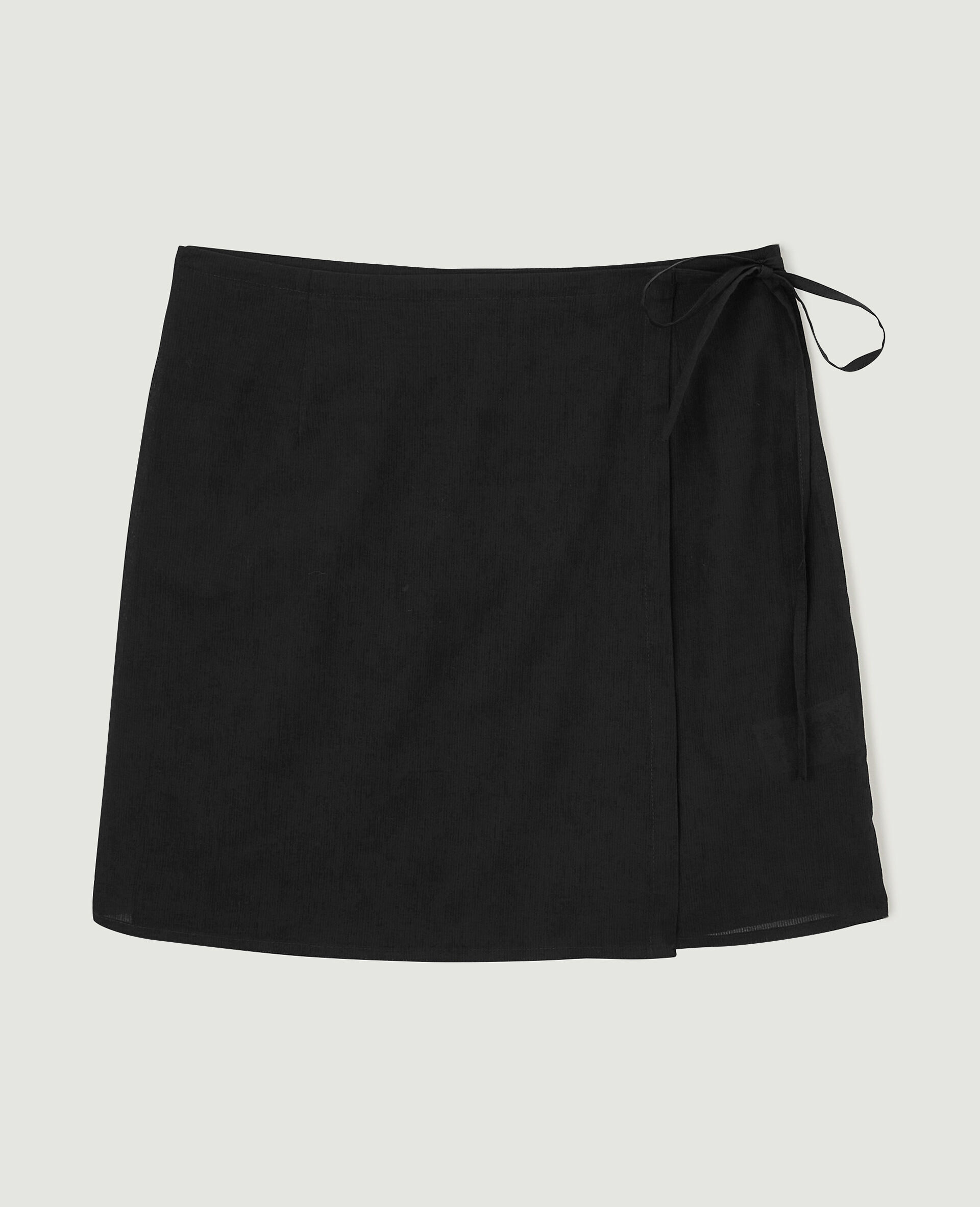 Jupe courte porte-feuille - Noir