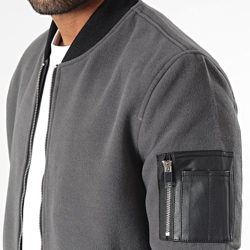 Veste Bomber Gris Anthracite