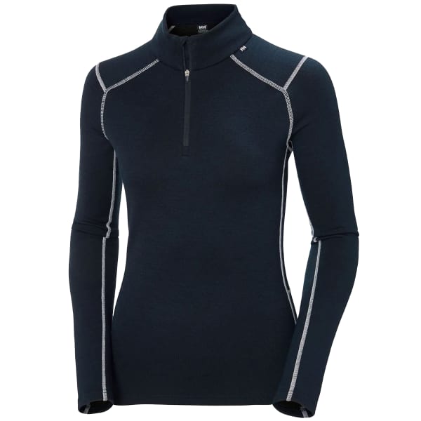 T-shirt thermique HELLY HANSEN W LIFA MERINO MIDW 1/2 ZIP NAVY
