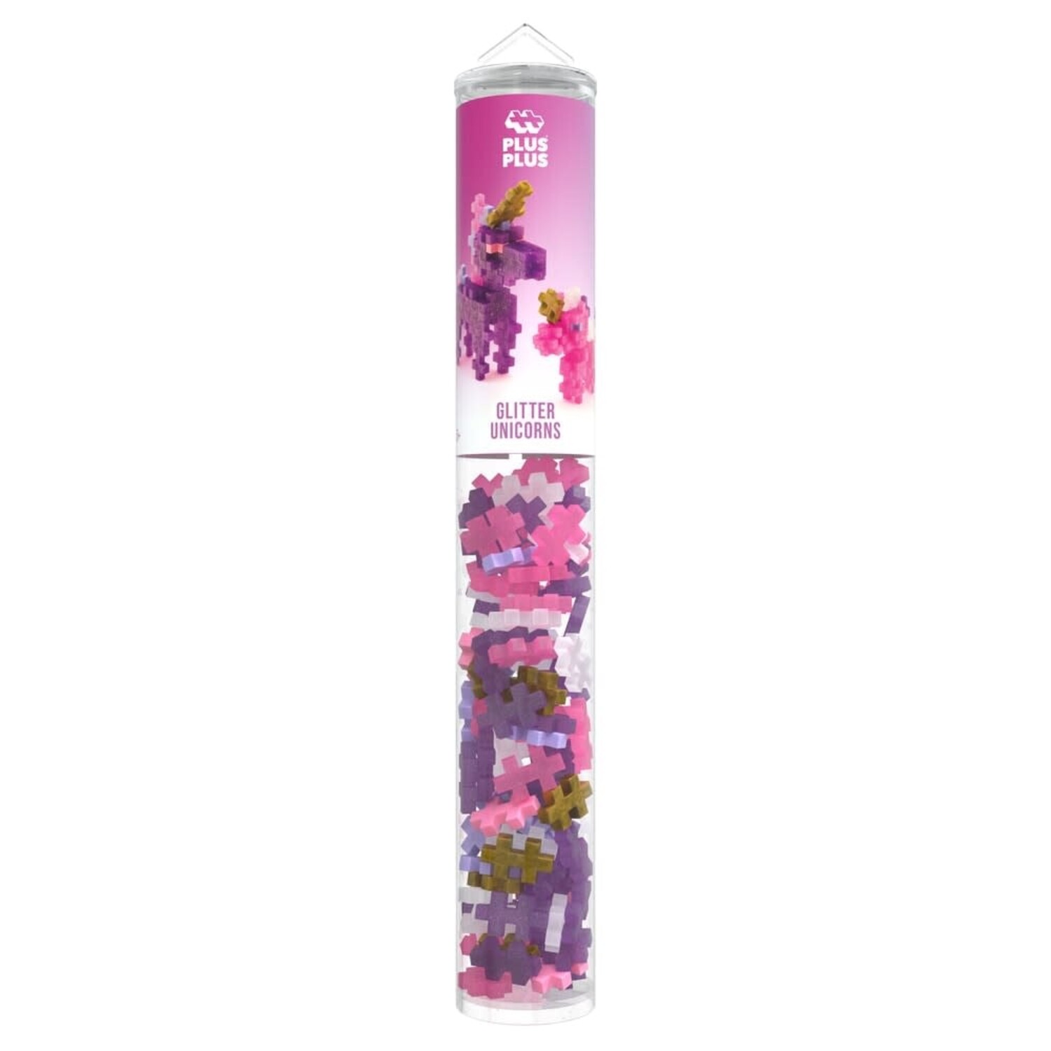 Plus - Plus | Tube Glitter Unicorns 100 stuks