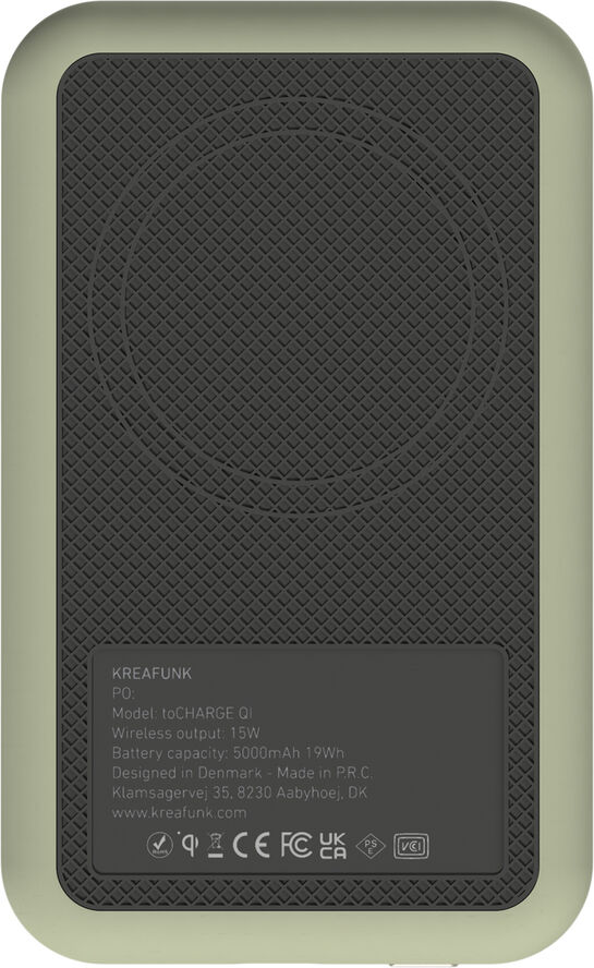 Kreafunk toCHARGE QI - Dusty Olive Grøn