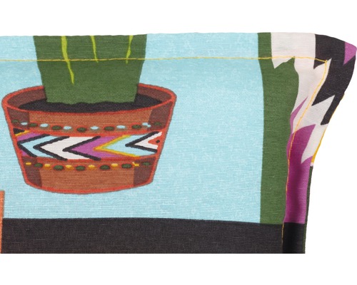 Kussen voor hoge rugleuningen 118 x 46 cm, katoenmixstof, groen, blauw, oranje