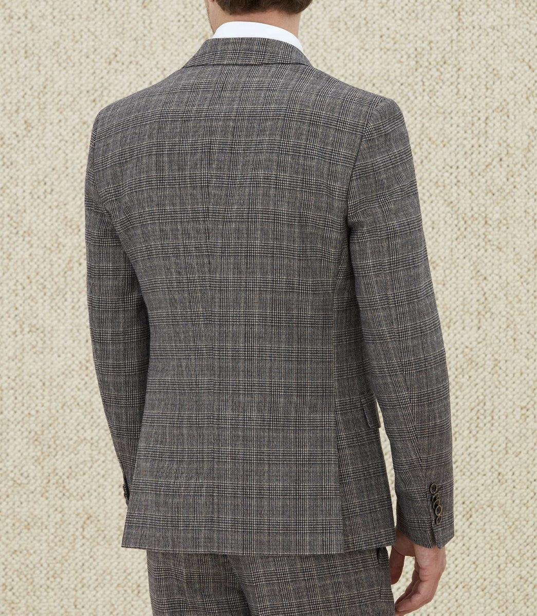 Veste ville Prince de Galles beige 