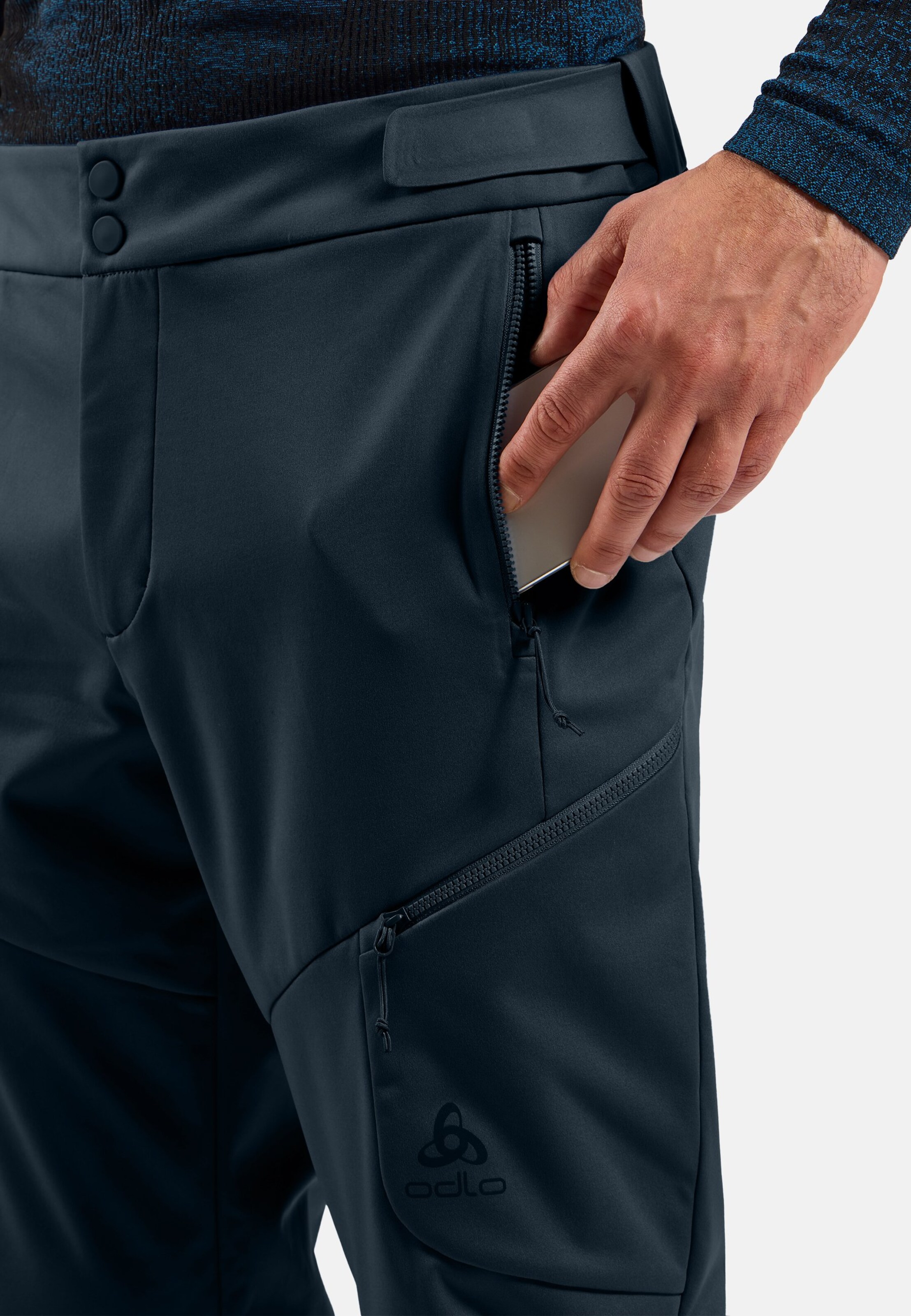 Winddichte Zeroweight X-Warm 3/4-Hose in dark sapphire