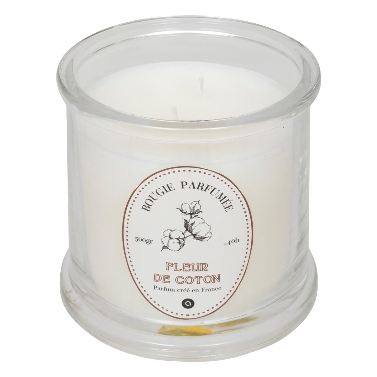 BOUGIE PARFUMEE VERRE HAPO COTON 500G