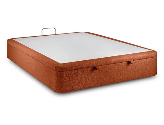 SOMMEIL DE PLOMB - Sommier 140 x 190 Sommier coffre bouclette terracotta 140x190 h39cm